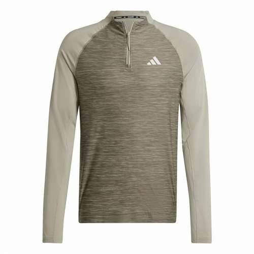 Muška Majica Dugih Rukava Adidas Gym+ 3 Bandas 1/4Zip Smeđa Cijena