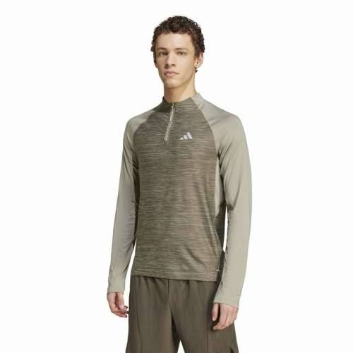 Muška Majica Dugih Rukava Adidas Gym+ 3 Bandas 1/4Zip Smeđa Cijena