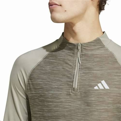 Muška Majica Dugih Rukava Adidas Gym+ 3 Bandas 1/4Zip Smeđa Cijena