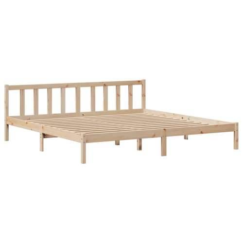 Okvir kreveta bez madraca 200 x 200 cm od masivne borovine - Prirodna 200 x 200 cm Cijena