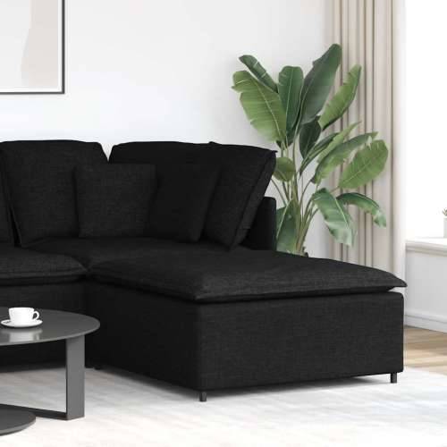 Modularni kauč s podnožjem, crni 100x100x48 cm - Crna tabure Cijena