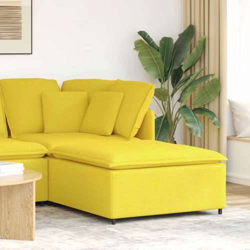 Modularni kauč s podnožjem, svijetložuti 100x100x48 cm - Svjetložuta tabure Cijena