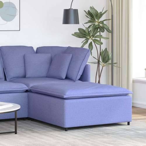 Modularni kauč s podnožjem, traperice plave boje 100x100x48 cm - Boja trapera tabure Cijena