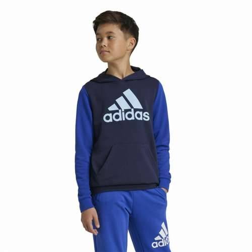 Unisex Majica s Kapuljačom Adidas Essentials Big Logo Colorblock Plava Cijena