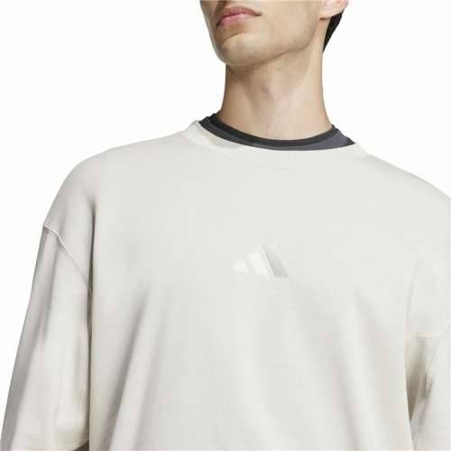 Muška Majica bez Kapuljače Adidas All Szn French Terry Crew Bež Cijena