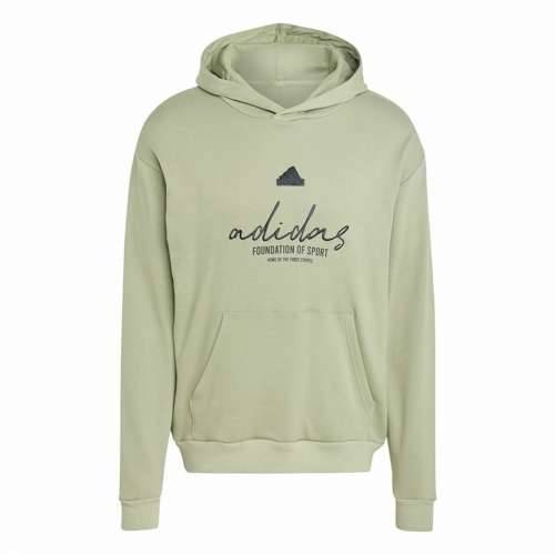 Muška Majica s Kapuljačom Adidas Brand Love French Terry Hoodie Zelena Svetlozelený Cijena