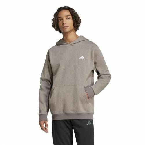 Muška Majica s Kapuljačom Adidas Seasonal Essentials Melange Hoodie Smeđa Bež Cijena