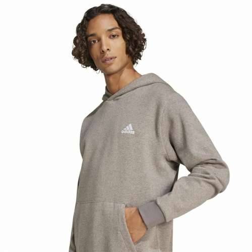 Muška Majica s Kapuljačom Adidas Seasonal Essentials Melange Hoodie Smeđa Bež Cijena