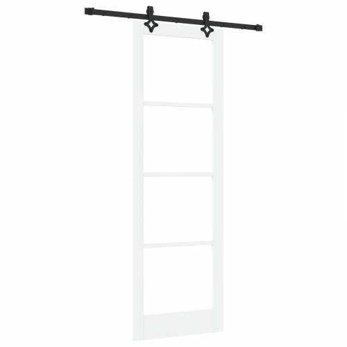 Klizna Vrata s Priborom Bijela 78x232 cm Čvrsto Drvo Borovina Cijena