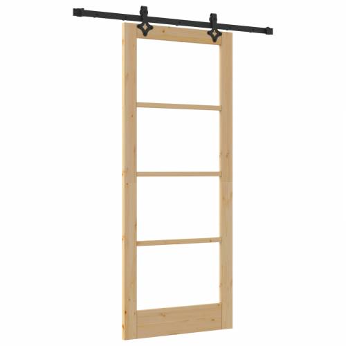 klizna vrata s hardverskim setom 83x202 cm od punog drva bora Cijena