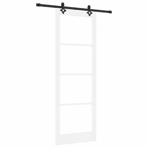 Klizna Vrata s kompletnim setom alata bijela 83x232 cm čvrsto drvo bor Cijena