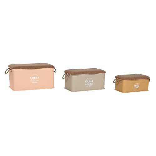 Set Škrinja Home ESPRIT Poliuretan Metal gradski 69,5 X 36,5 X 38,5 cm (3 kom.) Cijena