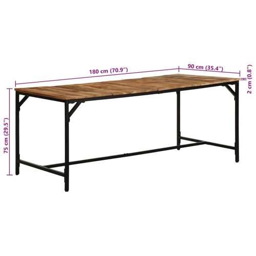 Blagovaonski stol 180x90x75 cm masivnog grubog drva manga - 180 x 90 x 75 cm 1 Cijena