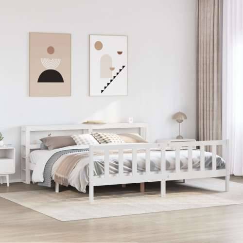 Okvir kreveta bez madraca bijeli 180x200 cm od masivne borovine - Bijela 180 x 200 cm Cijena
