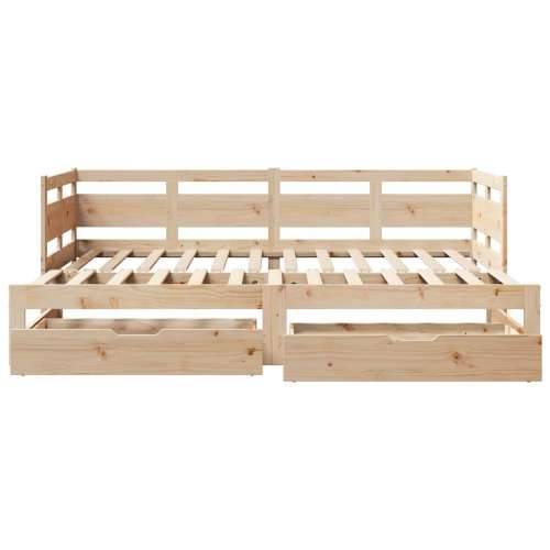 Dnevni krevet na razvlačenje s ladicama bez madraca 80x200 cm - Prirodna 80 x 200 cm Cijena