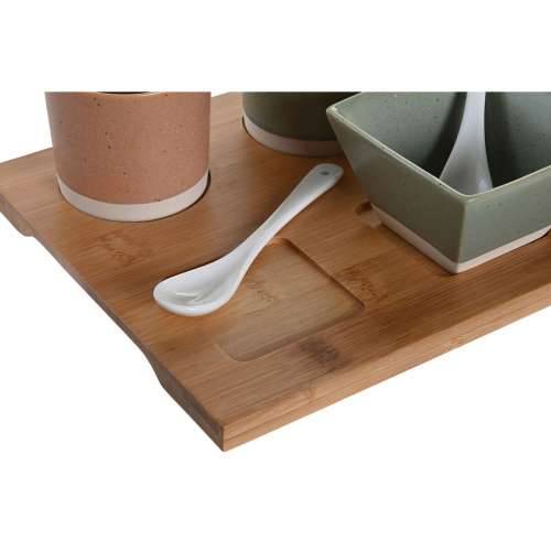Set za Predjelo DKD Home Decor 28 x 18,8 x 1,5 cm Porculan Pisana Bambus 10 Dijelovi Skandinavski Cijena