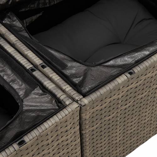 9 Komada Vrtni Sofa Set s Jastučićima Siva Poli Ratan Cijena