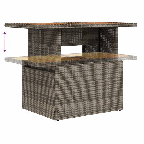 9 Komada Vrtni Sofa Set s Jastučićima Siva Poli Ratan Cijena