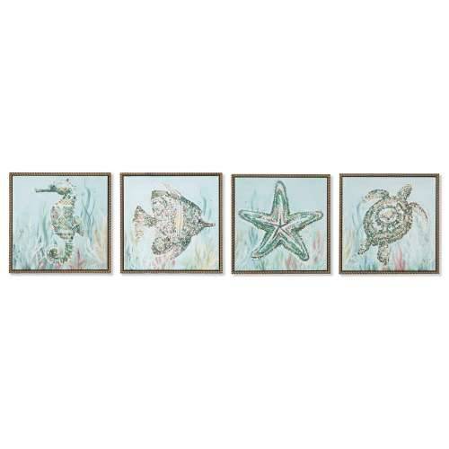 Slika Home ESPRIT Plava Bijela Mediteran 30 x 3,5 x 30 cm (4 kom.) Cijena