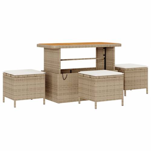 9 komadna vrtna sofa set s jastučićima Bež poli ratan akacija Cijena