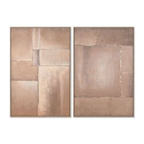 Slika Home ESPRIT Smeđa Apstraktno moderan 80 x 3,8 x 120 cm (2 kom.) Cijena