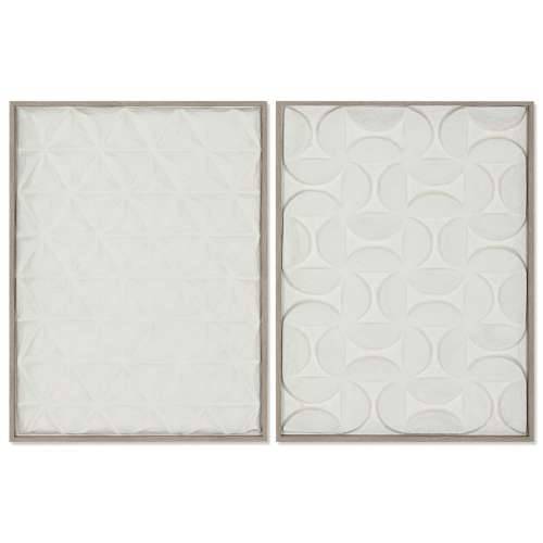 Slika Home ESPRIT Bijela Prirodno Apstraktno gradski 60 x 3 x 80 cm (2 kom.) Cijena