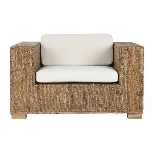 Vrtna fotelja Home ESPRIT Bijela Prirodno 117 x 92 x 65 cm Cijena