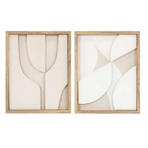 Slika Home ESPRIT Bijela Prirodno moderan Skandinavski 40 x 3,8 x 50 cm (2 kom.) Cijena