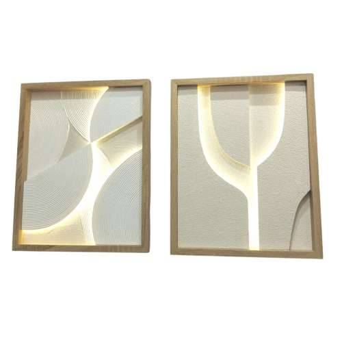 Slika Home ESPRIT Bijela Prirodno moderan Skandinavski 40 x 3,8 x 50 cm (2 kom.) Cijena