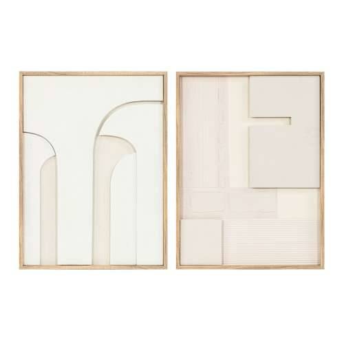 Slika Home ESPRIT Bijela Prirodno moderan Skandinavski 75 x 3,8 x 100 cm (2 kom.) Cijena