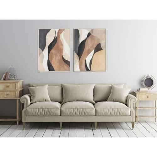 Slika Home ESPRIT Smeđa Bež Apstraktno gradski 60 x 2,8 x 80 cm (2 kom.) Cijena