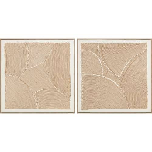 Slika Home ESPRIT Bijela Prirodno moderan S olakšanjem Skandinavski 100 x 3,8 x 100 cm (2 kom.) Cijena