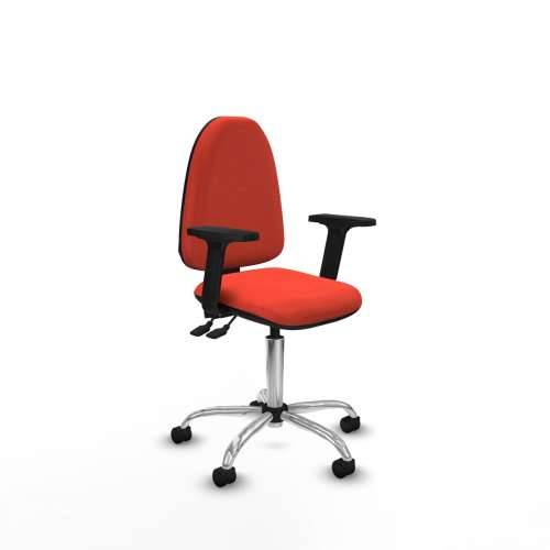 Uredska stolica Piqueras y Crespo Aýna AS bali naranja oscuro brazos 2D base cromada ruedas nailon 50mm Tamno narančasta Cijena