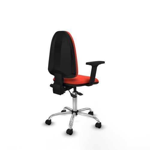 Uredska stolica Piqueras y Crespo Aýna AS bali naranja oscuro brazos 2D base cromada ruedas nailon 50mm Tamno narančasta Cijena
