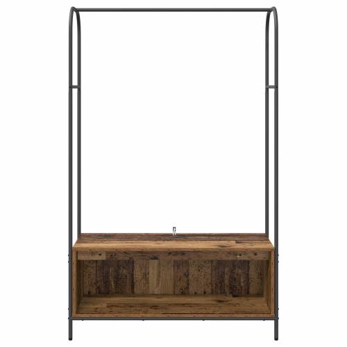 Držač za odjeću s policama Staro drvo 100x44x160 cm Cijena