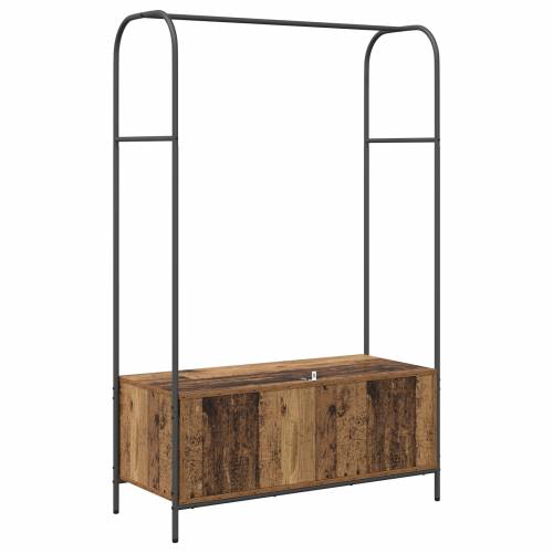 Držač za odjeću s policama Staro drvo 100x44x160 cm Cijena