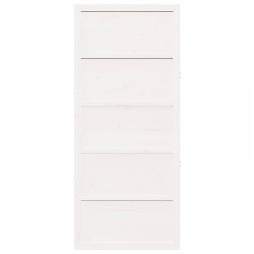 Stajuća Vrata Bijela 90x208 cm Čvrsti drvo bor Cijena