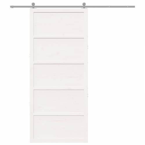 Stajuća Vrata Bijela 90x208 cm Čvrsti drvo bor Cijena