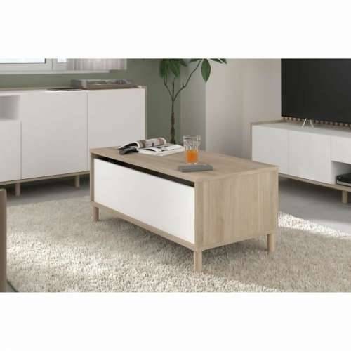 Modularni Stolić za Kavu Parisot Bijela 100 x 50 x 43,6 cm Cijena