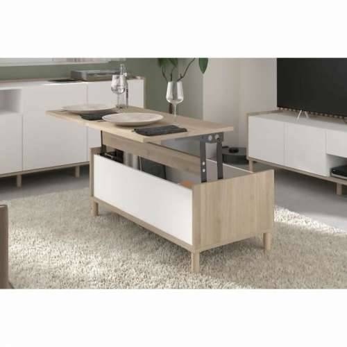 Modularni Stolić za Kavu Parisot Bijela 100 x 50 x 43,6 cm Cijena