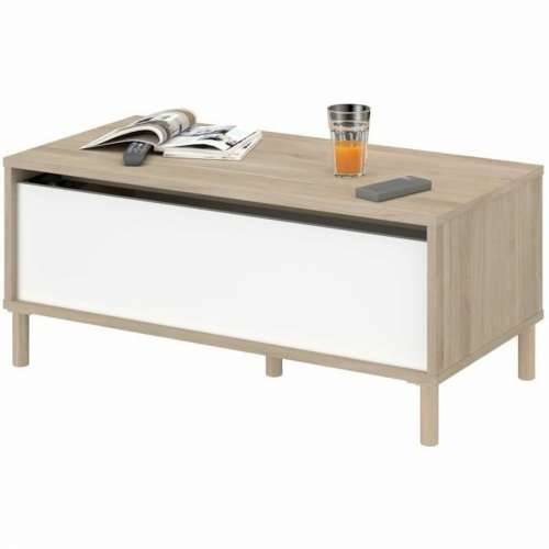 Modularni Stolić za Kavu Parisot Bijela 100 x 50 x 43,6 cm Cijena
