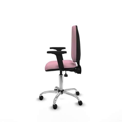Uredska stolica Piqueras y Crespo Aýna AS bali rosa brazos 2D base cromada ruedas autofrenantes 50mm Roza Cijena