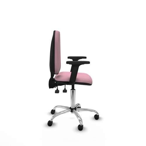 Uredska stolica Piqueras y Crespo Aýna AS bali rosa brazos 2D base cromada ruedas autofrenantes 50mm Roza Cijena