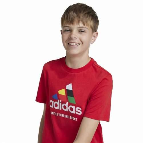 Unisex Majica Kratkih Rukava Adidas Tiro Nations Pack Graphic Crvena Cijena