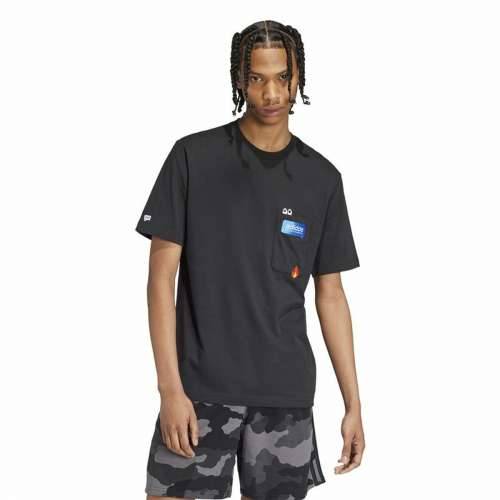 Muška Majica Kratkih Rukava Adidas Remoji Pocket Graphic Crna Cijena