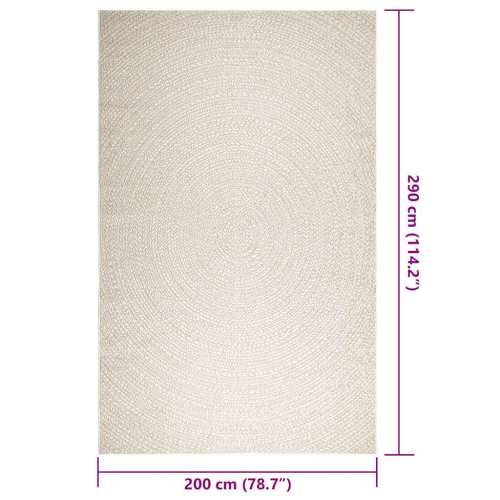 Tepih ZIZUR 200 x 290 cm s izgledom jute unutarnji i vanjski - Krema 200 x 290 cm Okruglo Cijena