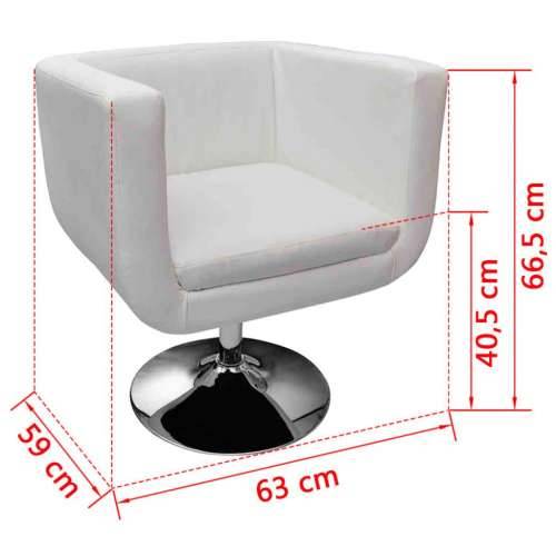 Barski stolac od umjetne kože bijeli Cijena