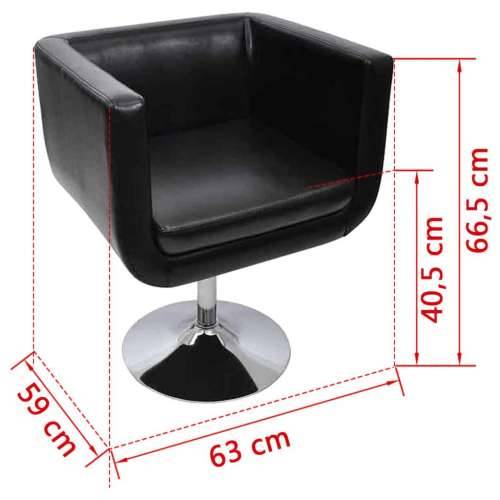 Barska stolica od umjetne kože crna Cijena