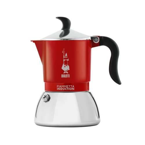 Talijanska Moka za Kavu Bialetti FIAMMETTA INDUCTI Crvena Aluminij 4 Tasītes Cijena