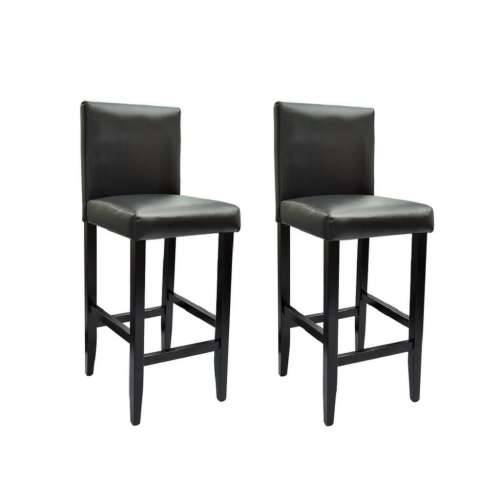 Barski stolci od umjetne kože 2 kom crni